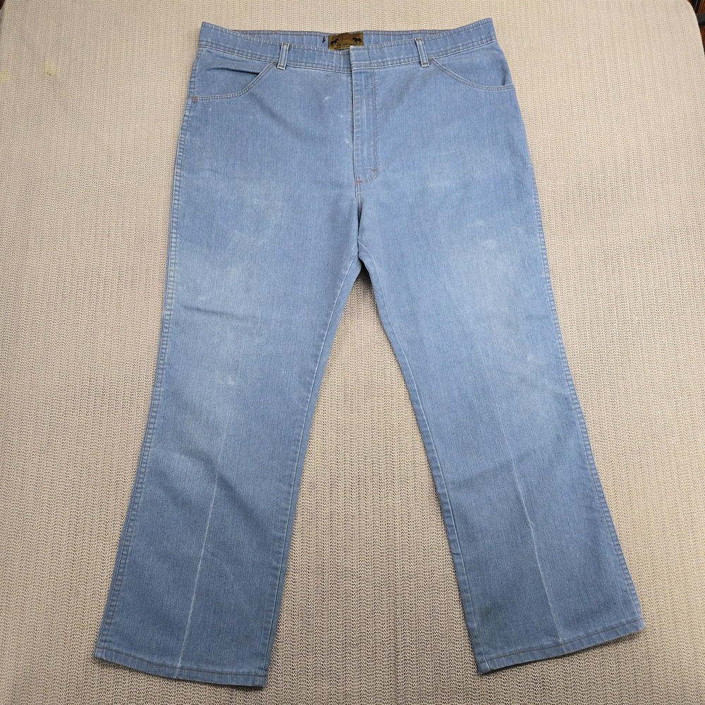 Vintage Ross Thomson Jeans Mens 38x30 Blue Denim Light Wash Straight Leg